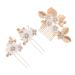 CANIGHT 1 Set Leaves and Flowers Hair Comb Decorative Hair Combs Bridal Headpiece Hair Comb Clips Vintage Hair Accessories Flower Hair Decorations Bride Headpieces for Wedding