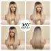 Oefei Long Ombre Blonde Wig with Dark Roots - 24 Synthetic Layered Wig for Women | Natural Look for Daily & Party Use - Buy Online on GoSupps.com