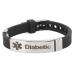 Diabetes Alert Bracelet Stylish and Practical Emergency ID Jewelry for Diabetics Adjustable Silicone Bracelet