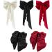 Hair Bows for Women 2PCS Black Red Hair Bow Satin Bow Hair Clips Large Silky Ribbon Bows Hair Accessories Bow Clips for Women Short 1 count (Pack of 1) Short Style - Buy Online on GoSupps.com