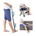 Leg Lifter Strap Rigid Foot 37'' Medical Thigh Lifter for Elderly After Knee Hip Surgery Recovery Kit & Hand Grip Therapy Tools Handicap Disability Mobility Aids for Car Bed Wheelchair Transfer (Blue)