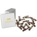 HAARallerliebst hair clips rectangular small (20 pieces | brown | 4 cm) including box for storage (box color: white)
