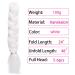 White Kanekalon Box Braids Hair Extensions - Glowing & Shining Jumbo Braids - Fluorescent Light in Darkness - 5pcs - Buy Online on GoSupps.com