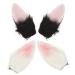 minkissy 2 Pairs Easter Party Hair Accessories Cosplay Bunny Ears Headpiece Rabbit Ear Headdress Alligator Hairpins Hair Clips Bunnies Lolita Hair Accessories Plush Miss Ear Clip Multicolor