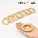 Ruby 8-Piece Natural Wooden Bite Rings | Eco-Friendly Baby Teething Toys & Handicraft Tools ( 70mm) - Buy Online on GoSupps.com