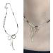 Shop OralGos Fashionable Necklace - Metal Bow Pendant Choker Cute Silver Clavicle Chain for International Shipping - Buy Online on GoSupps.com