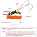 VGEBY Stainless Steel Diving Reef Hook Double with Spiral Coil Lanyard - Buy Online on GoSupps.com