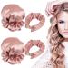 Heatless Hair Curlers No Heat Hair Curling Rod with Soft Satin Hair Curling Caps for Long & Medium Hair Sleep In Hair Curling Kits of 2 Pieces for Women Girls Lazy Curlers DIY Hair Styling Tools-Pink