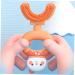 U-Shaped Silicone Toothbrush for Children | Healeeved | Dustproof & Safe | Smallkind 11x7cm Orange - Buy Online on GoSupps.com