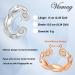 Vicmag Ultra Strength Copper Magnetic Rings for Men & Women - 99.99% Pure Copper Adjustable Size Gift Box Included - Silver & Rose Gold Leaf Shape - Buy Online on GoSupps.com