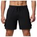 Ronony sport shorts jogging shorts men comfortable short trousers with bags and cord strain loose fit running shorts fitness outdoor summer cotton xxl 001#black