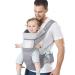 YSSKTC Baby Carrier Ergonomic Infant Carrier with Hip Seat Kangaroo Bag Soft Baby Carrier Newborn to Toddler 7-45lbs Front and Back Baby Holder Carrier for Men Dad Mom (Grey)