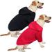 Hualisiji dogs hoodie dog hooded sweater large dog sweater large dogs dog sweater large warm and light with a soft texture easy to wear and light colors (4xl black+red) 4xl 2PCs black+red