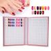 Nimoa Nail Color Card Book-216 Color Nail Polish Adhesive Fields Nail Art Display Stand (White/Pink Optional)(Pink)