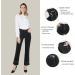 PUWEER Women's Dress Pants - Pull-On Straight Leg Work Slacks for Business Casual, Large Grey, 30 Inseam - Buy Online on GoSupps.com