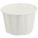 Genpak 250 Piece F100 Capacity Pleated Paper Portion Cup, 1" H , 1 oz., White