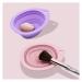 Silicone Makeup Brush Cleaner - Foldable Bowl for Powder Puff & Beauty Sponge | Scrubber Pad in Green - Clean Your Brushes Effortlessly - Buy Online on GoSupps.com