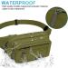 Retee Bellbag Waterproof Hip Pocket - 5 Pocket Breast Bag for Men & Women | Ideal for Outdoor Travel & Hiking (A-Green) - Buy Online on GoSupps.com