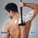 Zinueen Back Hair Remover - Foldable 45.5cm Razor Apparatus | Pain-Free DIY Shaving with 5 Double-Edged Refill Blades (Black) - Buy Online on GoSupps.com