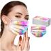 DeaamyGly 50 Pack Colorful 3-Layer Disposable Face Masks - Breathable Non-Woven Fabric Mouth-Nose Protection for Adults - Buy Online on GoSupps.com