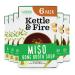 Kettle and Fire Miso Bone Broth Soup, Paleo Diet, Gluten Free, High in Protein and Collagen, 6 Pack 1.05 Pound (Pack of 6)