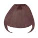SEGO Clip in Pony Hairpiece Extensions Fringe Bangs One Piece In Front Hair Extension like Real Hair Dark Golden Brown-2