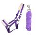 ARBO-INOX halter set starter with faux fur halter and lead rope (Full WARMBLOOD PURPLE) Full Warmblood PURPLE