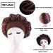 Silk Hair Bonnet for Sleeping - Wide Band Satin Night Cap for Women & Girls - Elastic Hat for Black & Curly Hair - 1pc Brown - Buy Online on GoSupps.com