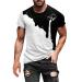 Novelty Tops for Mens 2023 Fashion 3D Print T-Shirts Summer Casual Short Sleeve Tees Regular Sport O-Neck Pullover Medium White
