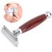 Men's Portable Double Edge Razor - Wooden Handle Shaver for Beard & Body Hair Trimming - Buy Online on GoSupps.com