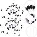 PLAFOPE 100pcs Eye Shadow Stick Eyeshadow Sticks Eyeshadow Applicator Pads Makeup Eyeshadow Emulsion Black 7.5x0.5cm Black - Buy Online on GoSupps.com