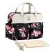 Insular Multifunctional Waterproof Mummy Shoulder Bag Diaper Bag Chic Nappy Changing Bag Tote/Messenger Style Large Light Weight with Changing Mat Adjustable Straps (Hawaii)