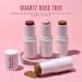 KIMUSE Multi Stick Trio - Cream Blush, Contour, Highlighter for Cheeks & Lips - Quartz Rose Trio - Buy Online on GoSupps.com