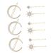 3 sun moon hairpin Moon Hair Clips braided hair clips Rhinestone Hair rhinestone barrettes for women wedding hair clips bling hair claw clips gold alloy Miss issue card pearl
