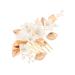 FRCOLOR 1pc White Bridal Comb Ceramics Decorate Bride Alloy