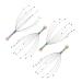 Minkissy 12 pieces head massage claw dual trigger point massage device Handheld-head measurement scrratcher hand massager hair lametta tool scalp metal head massage device hair dryer steel office