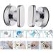 2 Pcs Bathroom Shower Glass Door Suction Cup Safety Knobs Handle Wall Mounted Handrail Grip Tub Shower Handle (Silver Color) - Buy Online on GoSupps.com