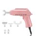 Electrical spine massage device body relaxation chiropractic adjustment tool correction gun joint reduction massage device with 6 interchangeable heads (rose gold) (EU)