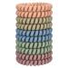 Jesslab Spiral Hair tie 10 pc traceless telephone cable hair tie plastic coil hair tube ponytail holder no-damage hair accessories for girls women women color sorted (#26)