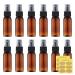 Toureal 30ML Amber Fine Mist Spray Bottle 12pcs Plastic Empty Travel Small Mister Refillable Dispenser Spritzer Container for Cosmetics Brown 30ml Brown