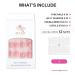 Buy Square Press on Nails - Luxurious Rhinestone Short Fake Nails with Apricot Design | 24 Pcs Glossy Nude Artificial Nails for Women - International Shipping Available - Buy Online on GoSupps.com