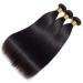 Buy Brazilian Straight Hair Extensions 100% Virgin Human Hair Bundles (18 20 22 Inches) Natural Black Color Ship Worldwide - Buy Online on GoSupps.com
