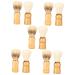 Minkissy 10 STK Bartbrush The art of shaving hairdresser shaving brush bloodstilling pen for shaving goatbart template for men shaving accessories wooden handle nylon wool male travel
