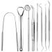 Truein 8 pieces of tartar remover dental care sets made of stainless steel dentist cutlery tartar tooth cleaning set dental care set for tartar and dental surface