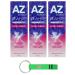 3x Dentifricio AZ 3D White Ultra White toothpaste with whitening effect 65ml + Beni Culinari Free keychain