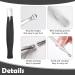 Nose Hair Trimming Tool with PU Leather Sleeve - Stainless Steel Clippers for Men and Women - Black - Buy Online on GoSupps.com