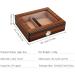 Cigar Humidor with Humidifier Hygrameter Cedar Wood Travel Cigar Case Glass Top Desktop Humidor Case Cigar Box with Divider Hold 35 Cigars - Buy Online on GoSupps.com