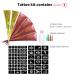 84 Tattoo Patterns Stencils Kit - 6 Pcs Temporary Tattoo Set in Brown, Black, Maroon - Buy Online on GoSupps.com