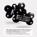 Ibera Gifts - Personalized Bone-Shaped Pendants for Dogs & Cats | Custom Engraved Neck Bands in Black Stars - Buy Online on GoSupps.com