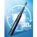 Sonic Electric Toothbrush for Adults - 8 Brush Heads, 40000 VPM, 5 Modes, Rechargeable - Black, Travel Case Included - Buy Online on GoSupps.com